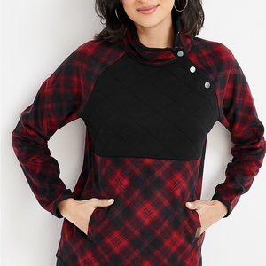 Maurice’s lodge Buffalo plaid fleece sweatshirt